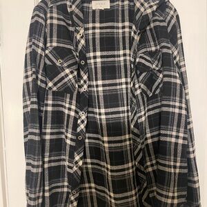 Everly Black and White Plaid Shirt